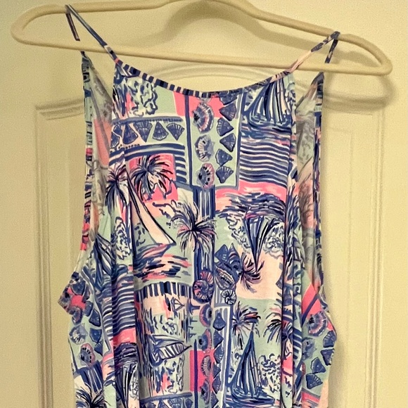 Lilly Pulitzer Margot Whisper Blue Yeah Buoy Dress XL - Picture 2 of 7